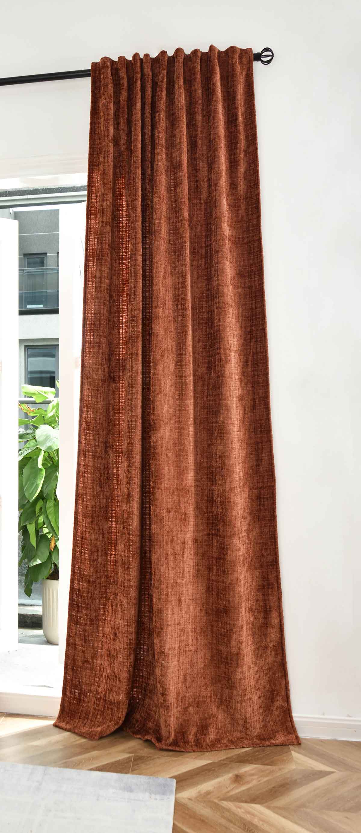 Vorhang Chenille Jacquard »RIGA« mit Multiband-Aufhängung Luxuriöser Stil für Ihr Zuhause 2023500 Terrakotta Vorhang 2023500terrakotta | gerdinenbox.com