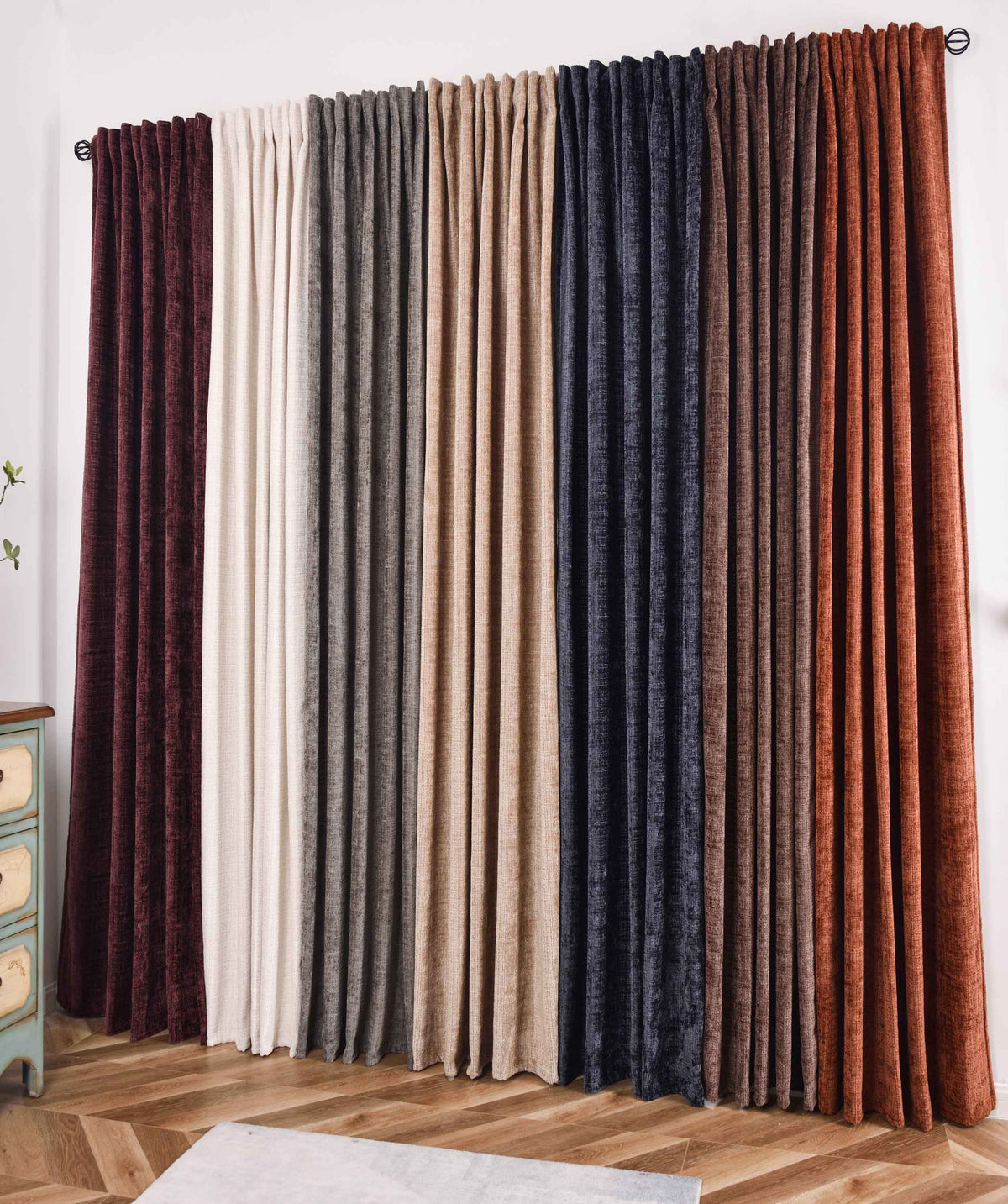 Vorhang Chenille Jacquard »RIGA« mit Multiband-Aufhängung Luxuriöser Stil für Ihr Zuhause 2023500 Vorhang 2023500var | gerdinenbox.com