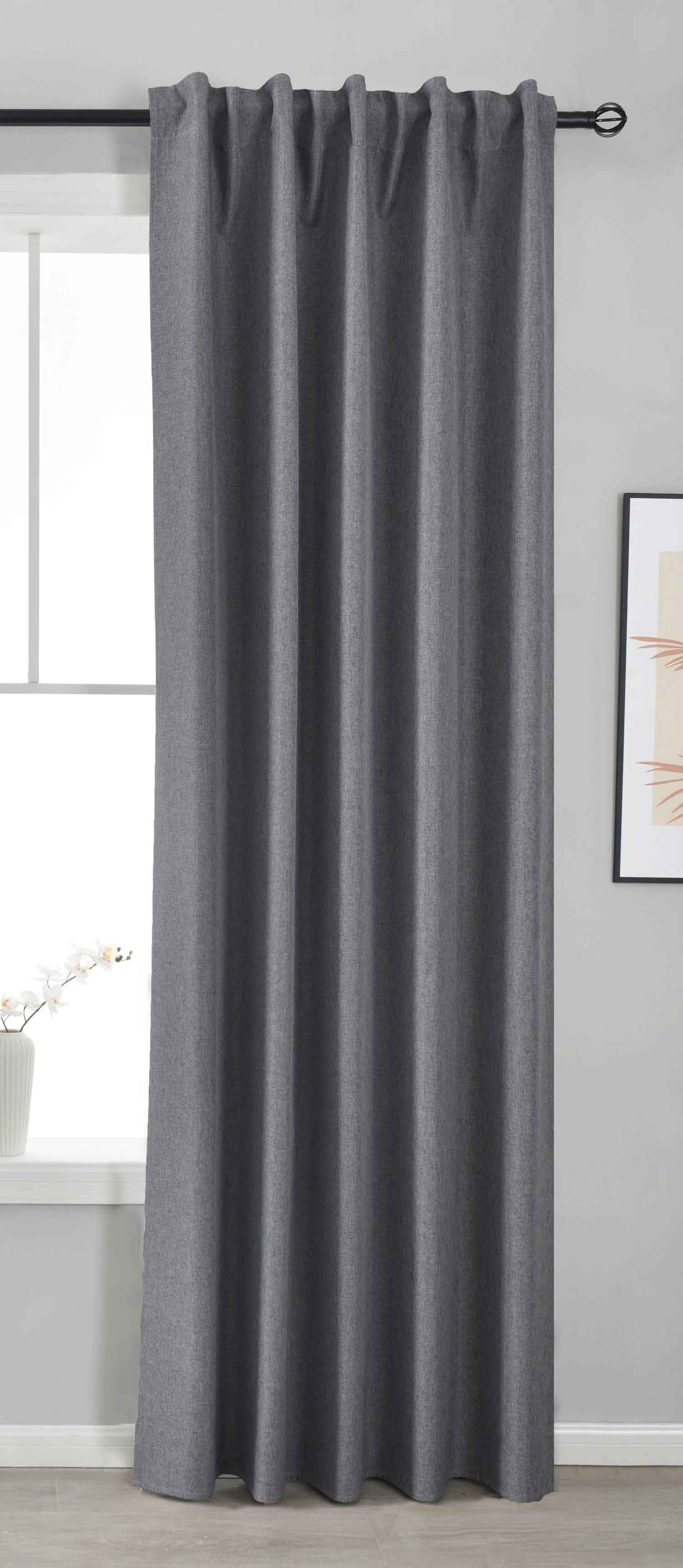 Premium Verdunkelungsvorhang »BOSTON Dark« 100% Verdunkelung mit Multibandaufhängung 2023600 Dunkelgrau HxB 245x140 cm Vorhang 2023600dunkelgrau | gerdinenbox.com
