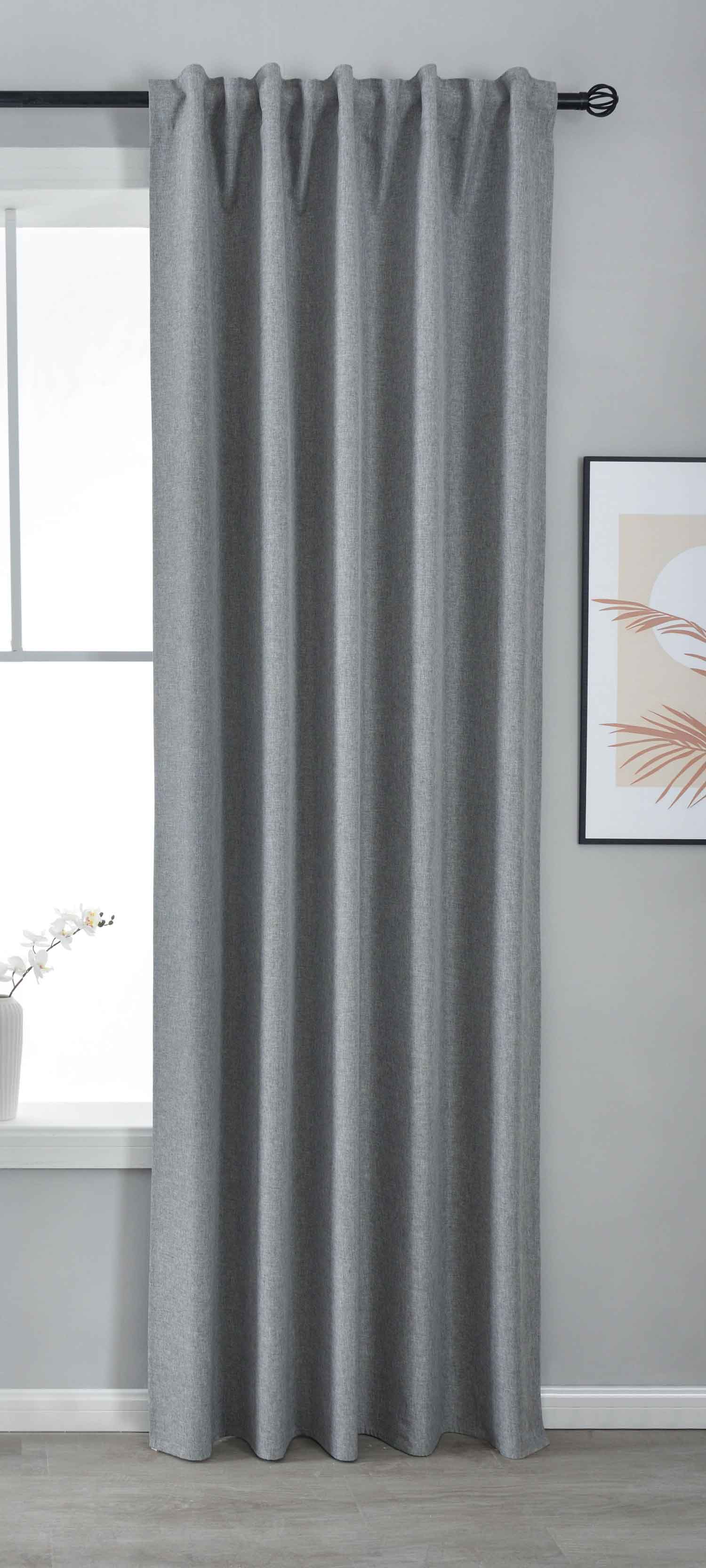Premium Verdunkelungsvorhang »BOSTON Dark« 100% Verdunkelung mit Multibandaufhängung 2023600 Grau HxB 245x140 cm Vorhang 2023600grau | gerdinenbox.com