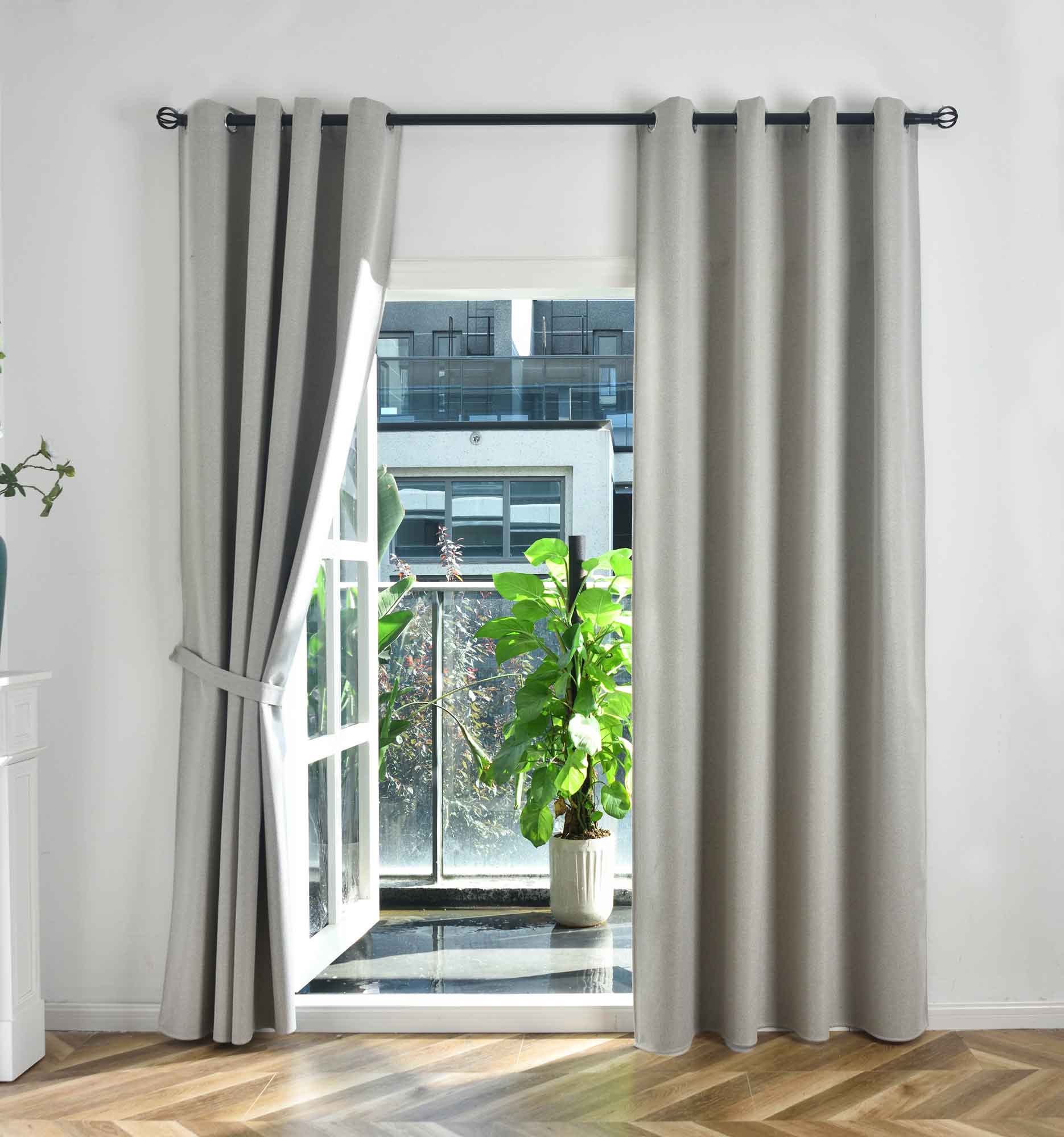 2er Set Verdunkelungsvorhänge Ösen Raffhalter 100% Verdunkelung Blackout »München Dark« Dreischichtige Bindung Fischgrätmuster 202410-2 Sand HxB 225x145 cm Vorhang 202410-2sand | gerdinenbox.com