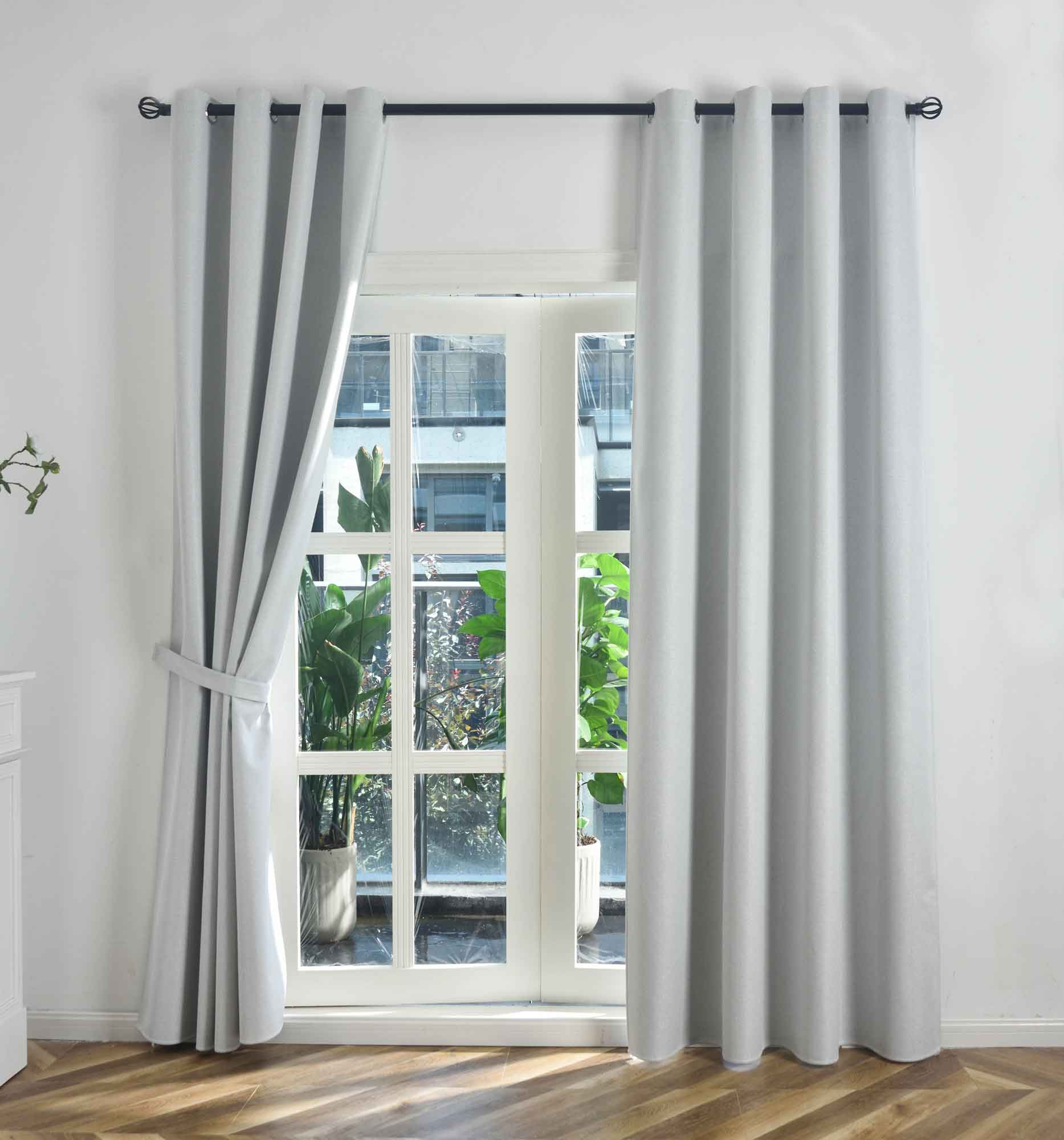 2er Set Verdunkelungsvorhänge Ösen Raffhalter 100% Verdunkelung Blackout »München Dark« Dreischichtige Bindung Fischgrätmuster 202410-2 Stein HxB 225x145 cm Vorhang 202410-2stein | gerdinenbox.com