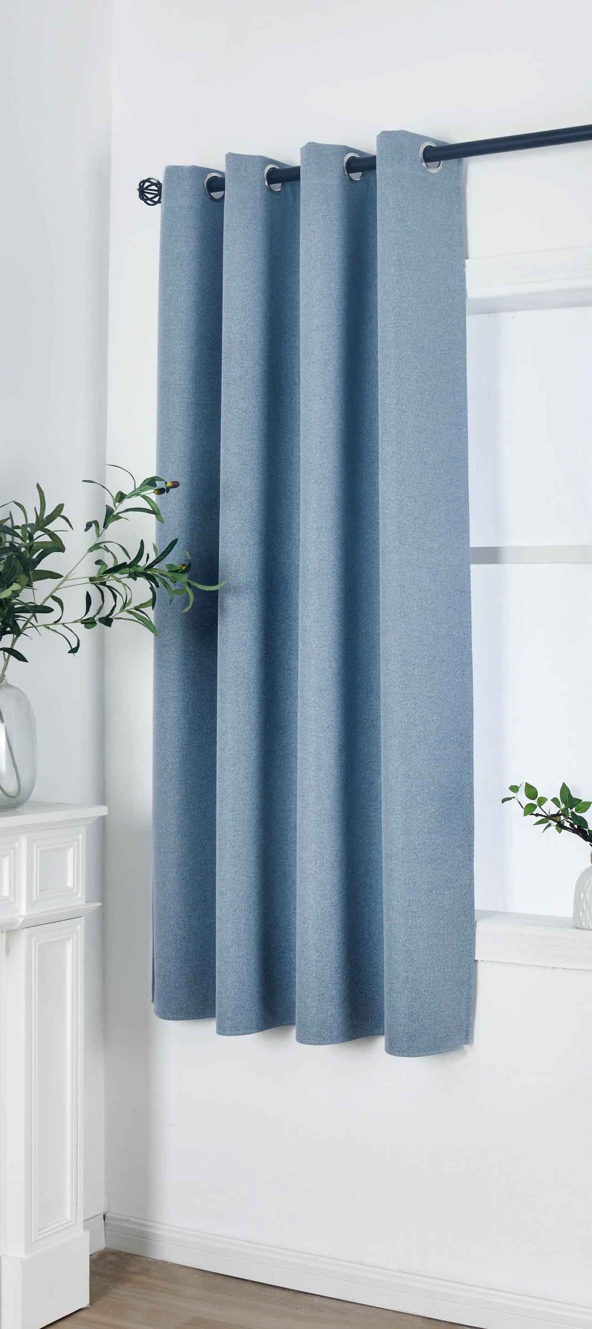 Verdunkelungsvorhang Ösen Raffhalter 100% Verdunkelung Blackout »München Dark« Dreischichtige Bindung Fischgrätmuster 202410 Blau HxB 175x145 cm Vorhang 202410blau-175_f09235fd-1f8c-42cf-80f3-7496889873e4 | gerdinenbox.com