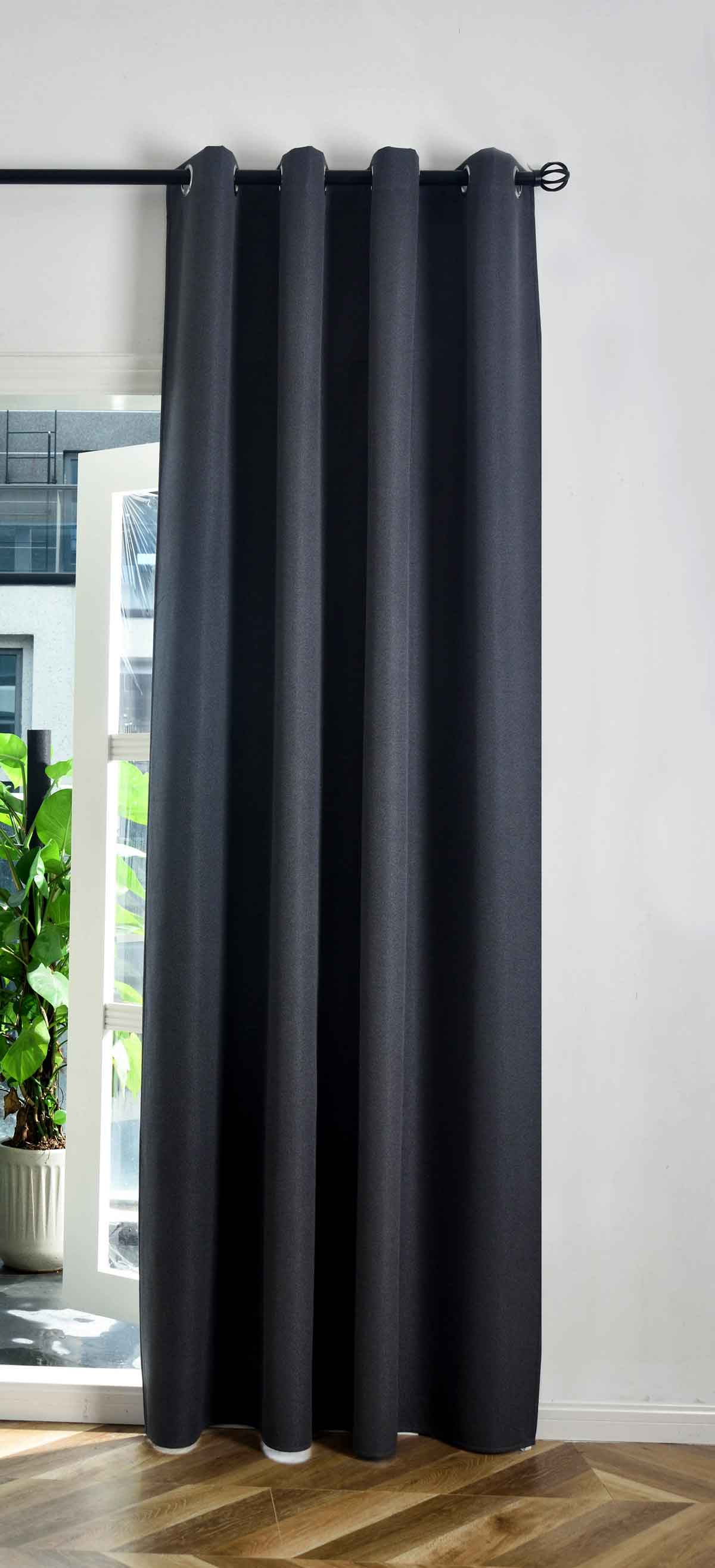 Verdunkelungsvorhang Ösen Raffhalter 100% Verdunkelung Blackout »München Dark« Dreischichtige Bindung Fischgrätmuster 202410 Dunkelgrau HxB 225x145 cm Vorhang 202410dunkelgrau_d9113073-b898-40a0-a246-22896bc15458 | gerdinenbox.com