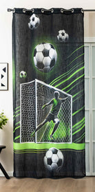 Vorhang Ösen Grobfaser »Seoul Collection« Digital Druck Ösen Gardinen Linenlook-Struktur Halbransparent Blickdicht 2024120 Fussball Tor Vorhang 2024120fussball_tor | gerdinenbox.com
