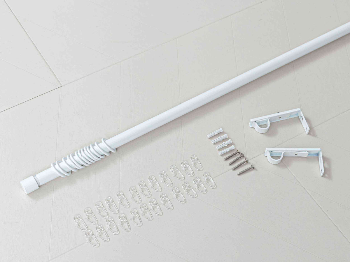 Ausziehbare Gardinenstange »Ningbo« Ø16/19 mm Komplettset zum sofortigen Montieren Wand- und Deckenmontage 2024140 Innenlaufstange 2024140_weiss_5 | gerdinenbox.com