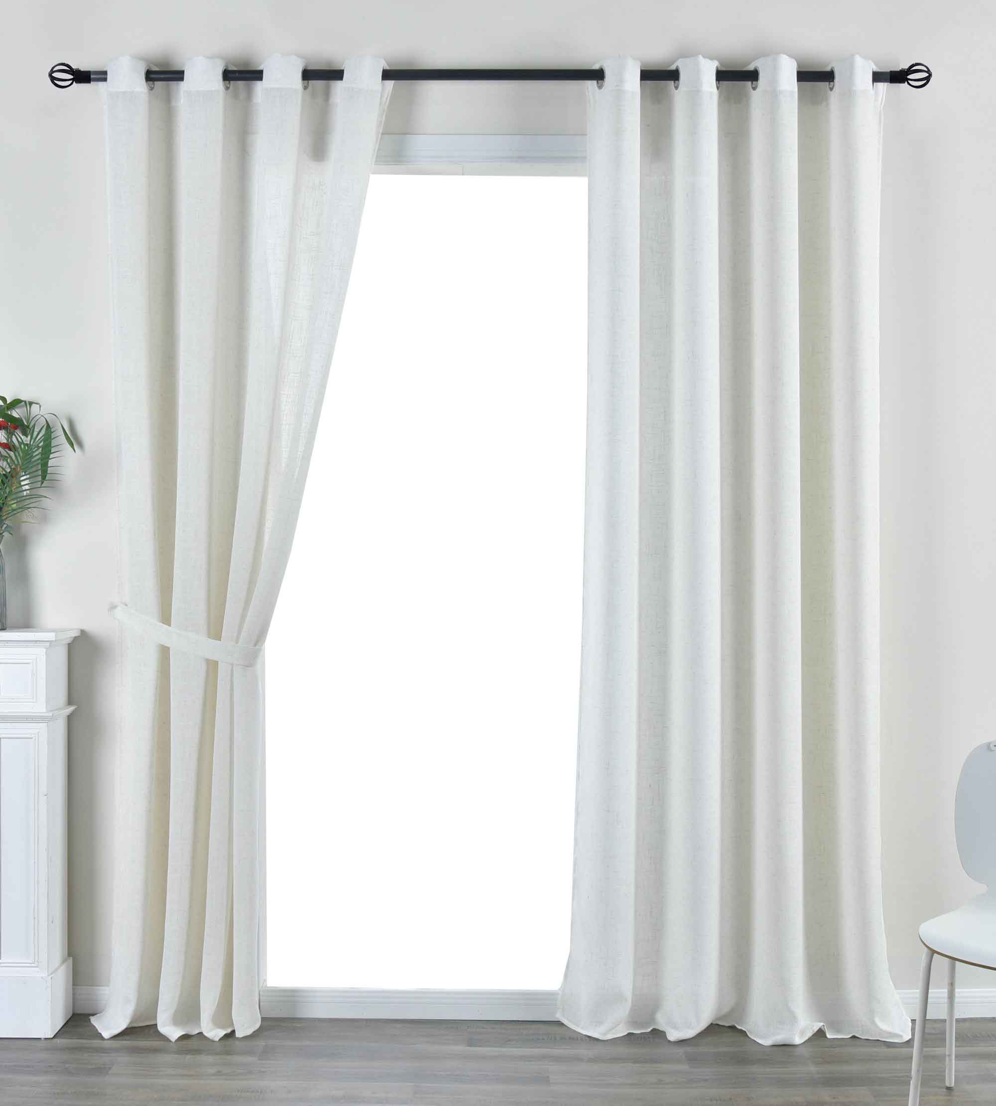 2er Set Vorhang Ösen »Essen« Cationic Raffhalter Leinenstruktur blickdicht lichtdurchlässig 210 g/m² 202430-2