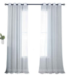 2er Set Gardinen »Dresden« Ösen HxB 245x135 cm Natur Raffhalter filigran leicht modern elegant Linienmuster 202440-2 Gardinenschal 202440-2natur-crop | gerdinenbox.com