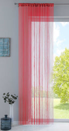 Fadengardine mit Tunneldurchzug und eingenähtem Kräuselband, geeignet für Gardinenstangen und Gardinenschienen Fadenvorhang Fadenstore Raumteiler 20303CN Rot HxB 270x140 cm Fadengardine 20303CNrot_c51e3b8d-cc67-429e-bdb9-d130c32d35b5 | gerdinenbox.com