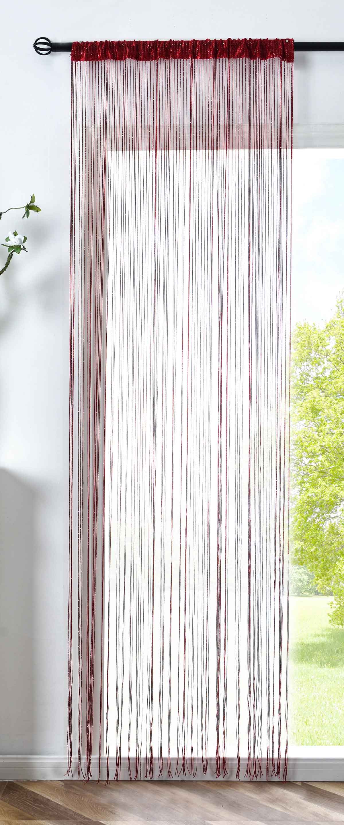 Fadengardine »Shanghai« Gardinenband Tunneldurchzug Schimmernd Vielseitig Modern Praktisch 20306 Bordeaux Lurex HxB 250x145 cm Fadengardine 20306bordeaux_lurex_07cdaa81-4897-4c9b-be78-abd82a8ae0dd | gerdinenbox.com