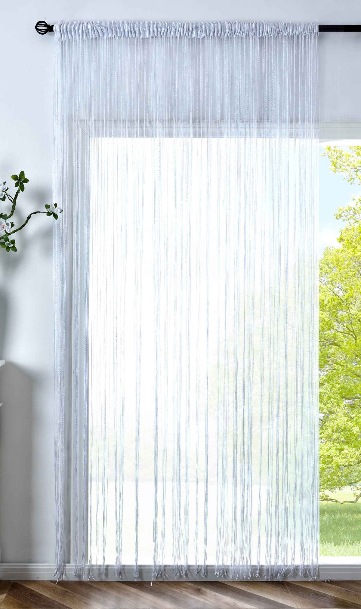 Fadengardine »Shanghai« Gardinenband Tunneldurchzug Schimmernd Vielseitig Modern Praktisch 20306 Weiß Lurex HxB 250x300 cm Fadengardine 20306weiss_lurex-300_d862add3-fd5a-46ef-b3d8-b721626d065d | gerdinenbox.com