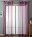 2er Set Ösenvorhänge Transparent »Uni« Gardine Stores Vorhang Ösen Bleibandabschluß Wohnzimmer 20332-cn2 Lila HxB 245x140 cm Gardinen Set 20332-cn2lila_ba998d27-6343-412f-80d1-f4b957a6165a | gerdinenbox.com