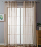 2er Set Ösenvorhänge Transparent »Uni« Gardine Stores Vorhang Ösen Bleibandabschluß Wohnzimmer 20332-cn2 Sand HxB 145x140 cm Gardinen Set 20332-cn2sand | gerdinenbox.com