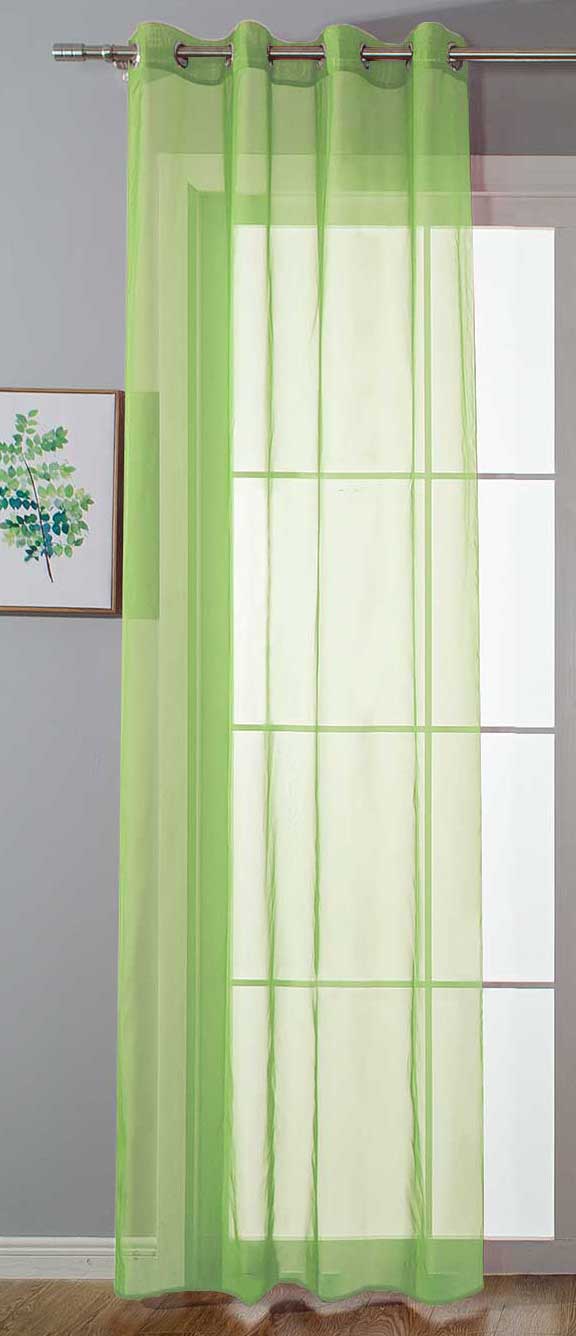 Ösenvorhang Transparent »Uni« Gardine Stores Vorhang Ösen Bleibandabschluß Wohnzimmer 20332-cn Apfelgrün HxB 145x140 cm Gardinenschal 20332-cnapfelgruen | gerdinenbox.com