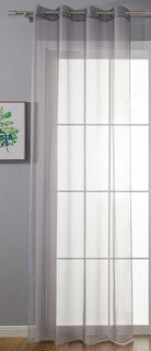Ösenvorhang Transparent »Uni« Gardine Stores Vorhang Ösen Bleibandabschluß Wohnzimmer 20332-cn Grau HxB 145x140 cm Gardinenschal 20332-cngrau | gerdinenbox.com