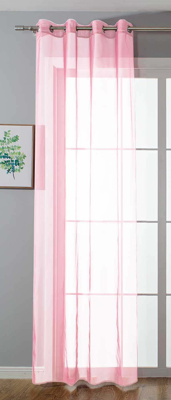 Ösenvorhang Transparent »Uni« Gardine Stores Vorhang Ösen Bleibandabschluß Wohnzimmer 20332-cn Hellrosa HxB 245x140 cm Gardinenschal 20332-cnhellrosa_48a73752-9369-4ca8-9baf-12a8babfa152 | gerdinenbox.com