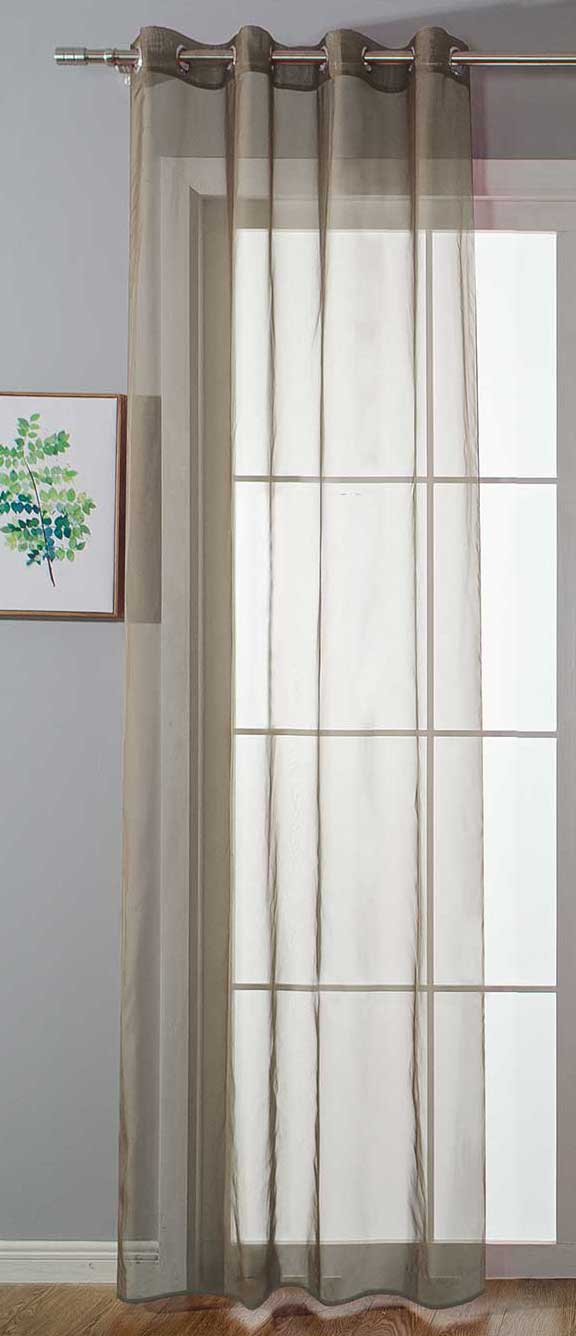 Ösenvorhang Transparent »Uni« Gardine Stores Vorhang Ösen Bleibandabschluß Wohnzimmer 20332-cn Nougat HxB 245x140 cm Gardinenschal 20332-cnnougat_289862a3-e07d-40ed-b6ad-e27061bb51bf | gerdinenbox.com