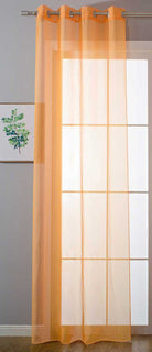 Ösenvorhang Transparent »Uni« Gardine Stores Vorhang Ösen Bleibandabschluß Wohnzimmer 20332-cn Orange HxB 225x140 cm Gardinenschal 20332-cnorange_8b283398-2feb-455f-a6ec-0b452e21a8db | gerdinenbox.com