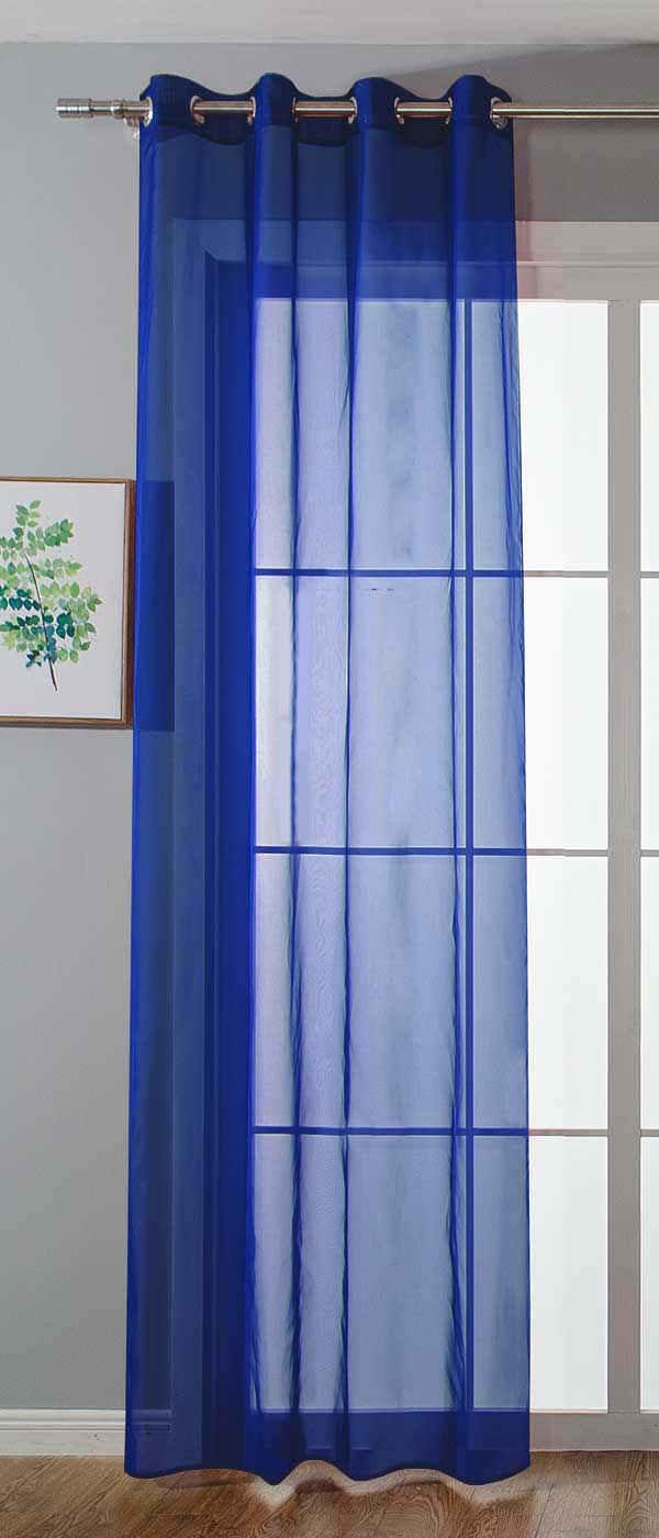 Ösenvorhang Transparent »Uni« Gardine Stores Vorhang Ösen Bleibandabschluß Wohnzimmer 20332-cn Royalblau HxB 145x140 cm Gardinenschal 20332-cnroyalblau | gerdinenbox.com