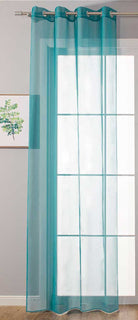 Ösenvorhang Transparent »Uni« Gardine Stores Vorhang Ösen Bleibandabschluß Wohnzimmer 20332-cn Türkis HxB 245x140 cm Gardinenschal 20332-cntuerkis_4aded450-6ef6-4f28-a127-6df6c788d685 | gerdinenbox.com