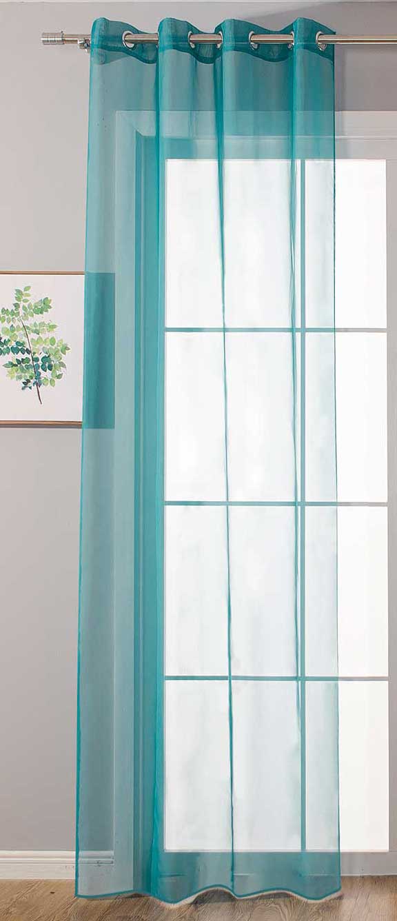 Ösenvorhang Transparent »Uni« Gardine Stores Vorhang Ösen Bleibandabschluß Wohnzimmer 20332-cn Türkis HxB 225x140 cm Gardinenschal 20332-cntuerkis_561af8a7-2e62-4fd2-8181-5733c27d243f | gerdinenbox.com