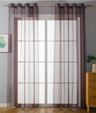 2er-Pack Ösen Gardinen Transparent Vorhang Set Wohnzimmer Voile Ösenvorhang Bleibandabschluß 203322 Braun HxB 175x140 cm Gardinen Set 203322braun_0fff69e8-54e9-44dd-a884-46f985da2293 | gerdinenbox.com