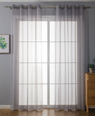 2er-Pack Ösen Gardinen Transparent Vorhang Set Wohnzimmer Voile Ösenvorhang Bleibandabschluß 203322 Grau HxB 245x140 cm Gardinen Set 203322grau_569c18a2-82aa-467d-86b3-56b84c021c7b | gerdinenbox.com
