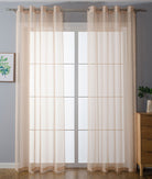 2er-Pack Ösen Gardinen Transparent Vorhang Set Wohnzimmer Voile Ösenvorhang Bleibandabschluß 203322 Sand HxB 245x140 cm Gardinen Set 203322sand_90f2216e-1c00-4e48-a428-9a00ac17c7b8 | gerdinenbox.com