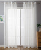 2er-Pack Ösen Gardinen Transparent Vorhang Set Wohnzimmer Voile Ösenvorhang Bleibandabschluß 203322 Weiß HxB 225x140 cm Gardinen Set 203322weiss_e06086af-3f23-4e8e-8e9b-9314a8892c61 | gerdinenbox.com