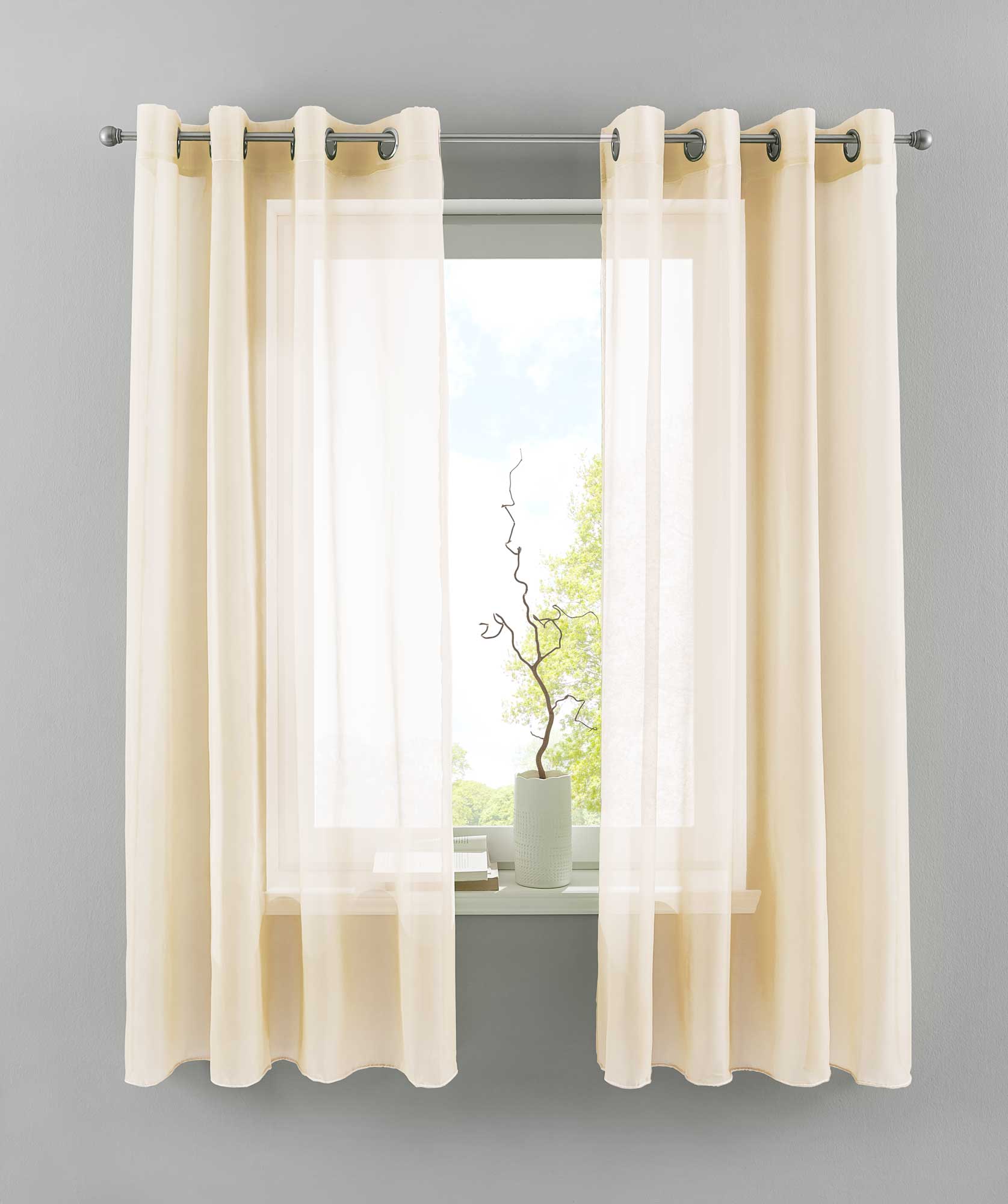 2er Set Ösengardinen Transparent »Basel« Gardine Bleiband Store Vorhang 20332TR2 Creme HxB 175x140 cm Gardinen Set 20332TR2creme-175_c6654551-5529-4d17-8691-fdb949c9798b | gerdinenbox.com