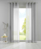 2er Set Ösengardinen Transparent »Basel« Gardine Bleiband Store Vorhang 20332TR2 Gardinen Set 20332TR2grau-175_53b587d7-f277-4a51-8a9d-b2f03eb1cb4d | gerdinenbox.com