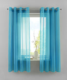 2er Set Ösengardinen Transparent »Basel« Gardine Bleiband Store Vorhang 20332TR2 Gardinen Set 20332TR2petrol-175 | gerdinenbox.com