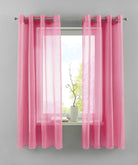 2er Set Ösengardinen Transparent »Basel« Gardine Bleiband Store Vorhang 20332TR2 Gardinen Set 20332TR2rosa-175 | gerdinenbox.com