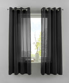 2er Set Ösengardinen Transparent »Basel« Gardine Bleiband Store Vorhang 20332TR2 Gardinen Set 20332TR2schwarz-175_dd58b710-8517-4988-9887-9d412554c018 | gerdinenbox.com