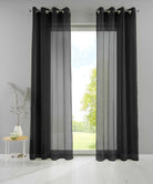 2er Set Ösengardinen Transparent »Basel« Gardine Bleiband Store Vorhang 20332TR2 Gardinen Set 20332TR2schwarz_4a4b114f-743c-43ca-98f6-b97bdf8f9878 | gerdinenbox.com