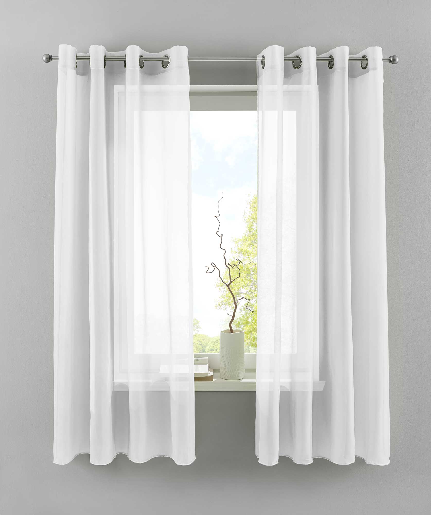 2er Set Ösengardinen Transparent »Basel« Gardine Bleiband Store Vorhang 20332TR2 Weiß HxB 175x140 cm Gardinen Set 20332TR2weiss-175_0443c6e1-3e29-4226-a1e6-3d4eae325f30 | gerdinenbox.com