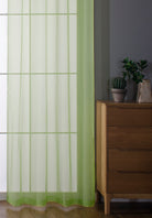 2er-Pack Ösen Gardinen Transparent Vorhang Set Wohnzimmer Voile Ösenvorhang Bleibandabschluß 203322 Gardinen Set 20332_apfelgrA778n_2 | gerdinenbox.com