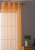 2er-Pack Ösen Gardinen Transparent Vorhang Set Wohnzimmer Voile Ösenvorhang Bleibandabschluß 203322 Gardinen Set 20332_orange_2 | gerdinenbox.com
