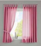 2er Set Vorhänge Schal Schlaufen »Berlin« Microsatin Lichtdurchlässig Kräuselband Uni Matt 20400N2 Pink HxB 175x140 cm Vorhang 20400N2pink-175_2 | gerdinenbox.com