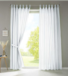 2er Set Vorhänge Schal Schlaufen »Berlin« Microsatin Lichtdurchlässig Kräuselband Uni Matt 20400N2 Weiß HxB 225x140 cm Vorhang 20400N2weiss_c9af10c8-a4cb-493a-b6e1-f1f25c9e4239 | gerdinenbox.com