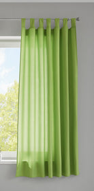 1er Set Vorhang Schal Schlaufen »Berlin« Microsatin Lichtdurchlässig Kräuselband Uni Matt 20400N Apfelgrün HxB 175x140 cm Gardinenschal 20400Napfelgruen-175_2 | gerdinenbox.com