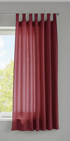 1er Set Vorhang Schal Schlaufen »Berlin« Microsatin Lichtdurchlässig Kräuselband Uni Matt 20400N Bordeaux HxB 175x140 cm Gardinenschal 20400Nbordeaux-175_2 | gerdinenbox.com