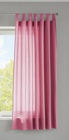 1er Set Vorhang Schal Schlaufen »Berlin« Microsatin Lichtdurchlässig Kräuselband Uni Matt 20400N Pink HxB 175x140 cm Gardinenschal 20400Npink-175_2 | gerdinenbox.com