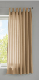 1er Set Vorhang Schal Schlaufen »Berlin« Microsatin Lichtdurchlässig Kräuselband Uni Matt 20400N Sand HxB 175x140 cm Gardinenschal 20400Nsand-175_2 | gerdinenbox.com