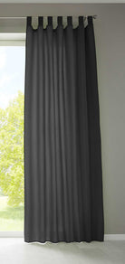 1er Set Vorhang Schal Schlaufen »Berlin« Microsatin Lichtdurchlässig Kräuselband Uni Matt 20400N Schwarz HxB 225x140 cm Gardinenschal 20400Nschwarz_38bf3977-75dd-4587-8478-a96e66981837 | gerdinenbox.com