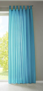 1er Set Vorhang Schal Schlaufen »Berlin« Microsatin Lichtdurchlässig Kräuselband Uni Matt 20400N Türkis HxB 245x140 cm Gardinenschal 20400Ntuerkis | gerdinenbox.com