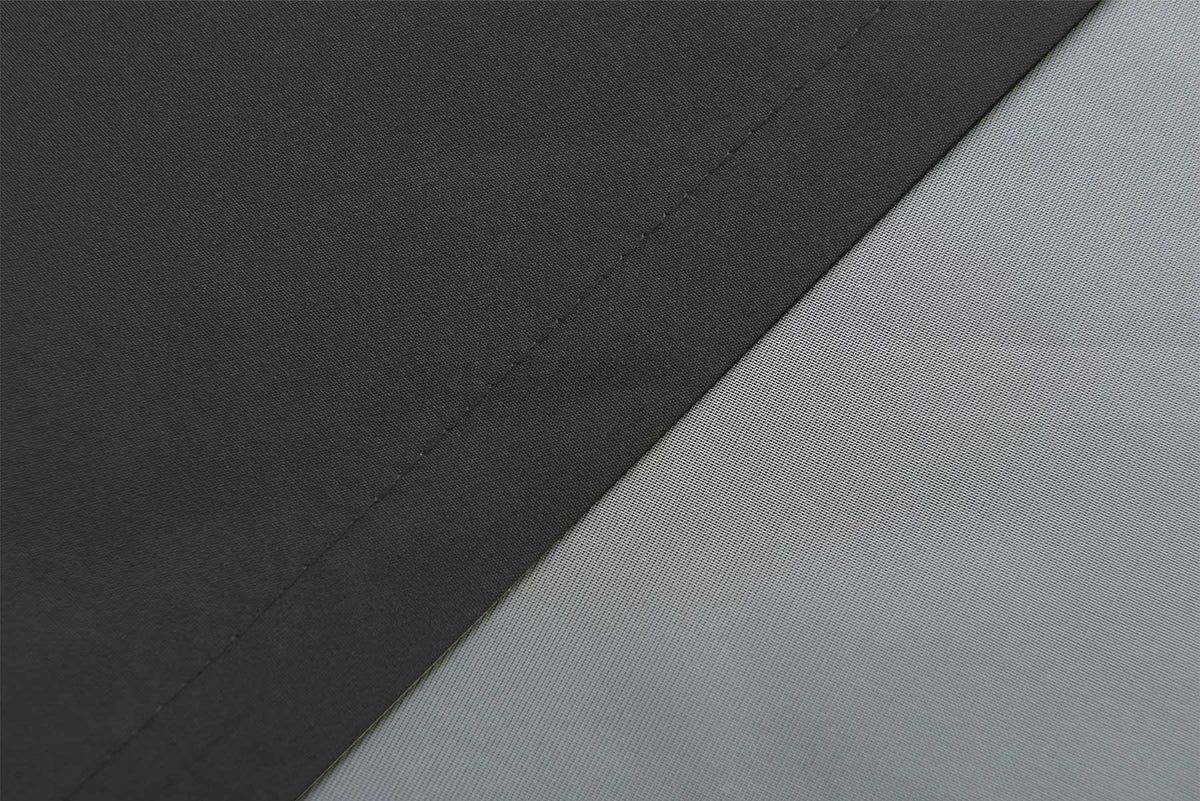 1er Set Vorhang Schal Schlaufen »Berlin« Microsatin Lichtdurchlässig Kräuselband Uni Matt 20400N Gardinenschal 20400_detail_schwarz_2 | gerdinenbox.com