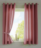 2er Set Vorhänge Schal Ösen »Berlin« Microsatin Lichtdurchlässig Uni Matt 20405N2 Altrosa HxB 145x140 cm Vorhang 20405N2altrosa-175 | gerdinenbox.com