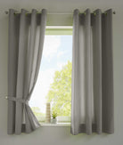 2er Set Vorhänge Schal Ösen »Berlin« Microsatin Lichtdurchlässig Uni Matt 20405N2 Hellgrau HxB 145x140 cm Vorhang 20405N2hellgrau-175 | gerdinenbox.com