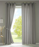 2er Set Vorhänge Schal Ösen »Berlin« Microsatin Lichtdurchlässig Uni Matt 20405N2 Hellgrau HxB 245x140 cm Vorhang 20405N2hellgrau_23261ebe-1b39-4bca-9626-9287988631ba | gerdinenbox.com